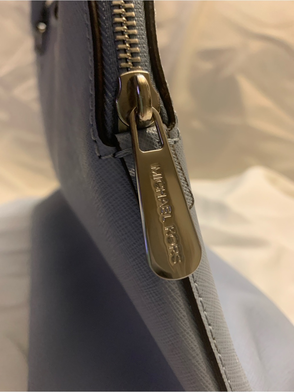 MICHAEL KORS Powder Blue Saffiano Leather Satchel - Picture 7 of 15